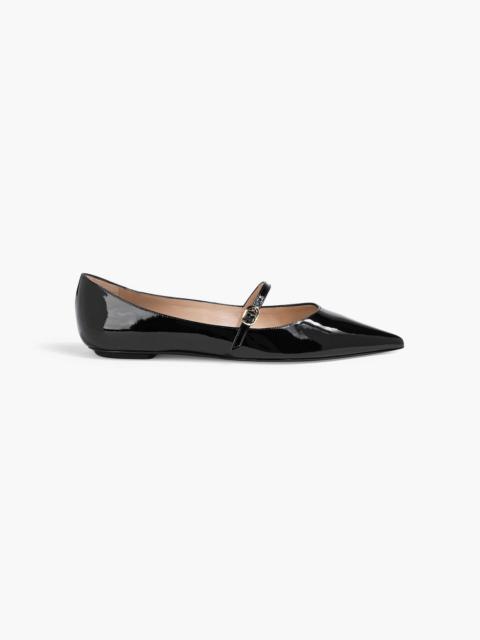 Stuart Weitzman Emilia patent-leather Mary Jane flats