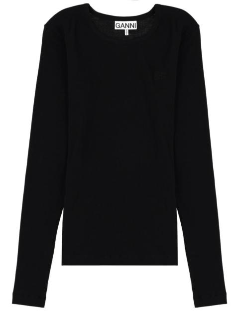 GANNI Ganni Women Long Sleeve Top With Logo