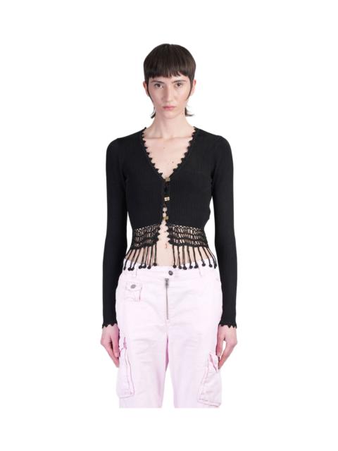 GANNI Cardigan In Black Viscose