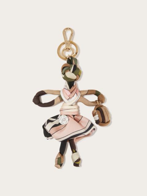 PUCCI IRIDE PRINT SILK KEYCHAIN