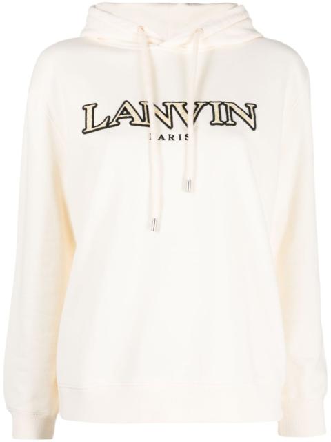 Lanvin embroidered-logo cotton hoodie