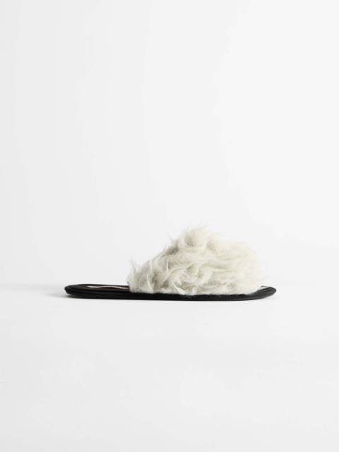 JW Anderson MENS OPEN TOE SLIDES IN GREY