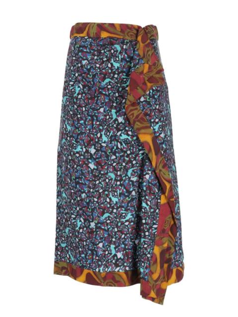 Dries Van Noten Dries Van Noten Women Draped Midi Viscose Skirt