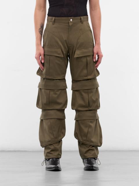 MUGLER Khaki Multi Pocket Cargo Pants