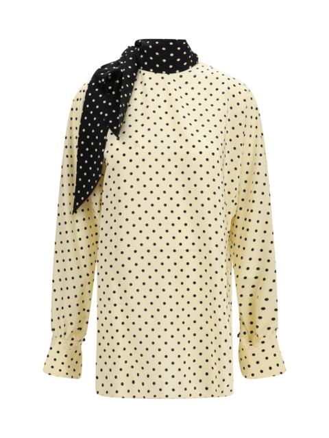 Valentino Valentino Polka Dot Blouse With Side Bow