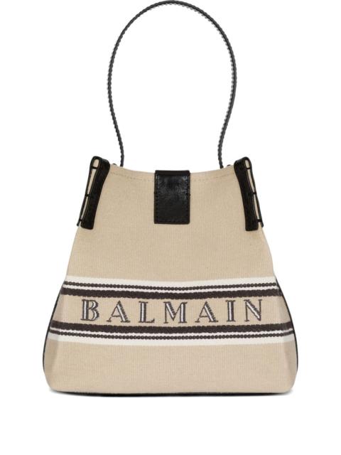 Balmain Balmain Women Release Canvas And Leather Bucket Bag