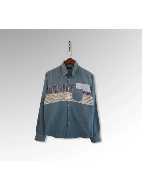 Other Designers Urban Research Doors - Urban Research Patchwork Shirt Button