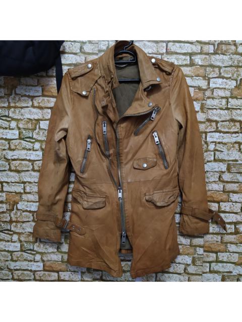 Other Designers DESIGNER LEATHER ZIPPER PUNK SEDITIONARIES JACKET (D530)