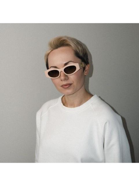 VERSACE NEW Versace VE4480U 54946I Nude Brown Mirror  Oval Unisex Sunglasses