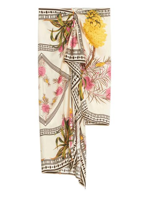 Blumarine Blumarine Asymmetric Floral-print Skirt