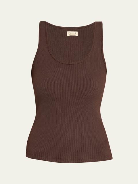 L'AGENCE Adira Scoop-Neck Tank Top