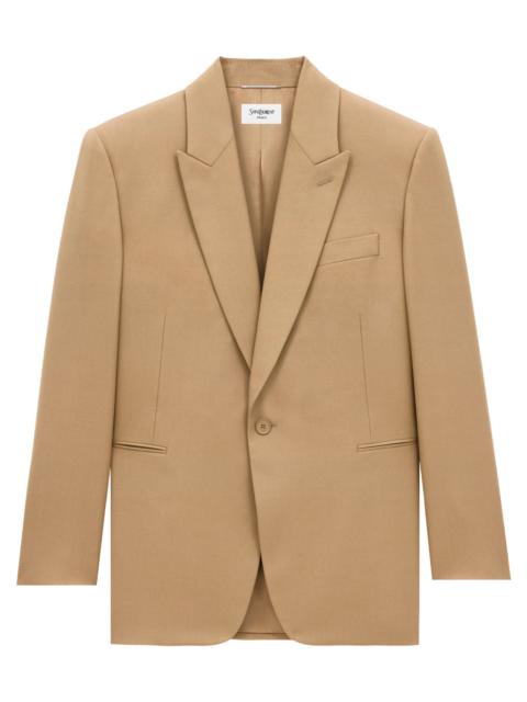 SAINT LAURENT Saint Laurent Men Wool Gabardine Single-Breasted Jacket