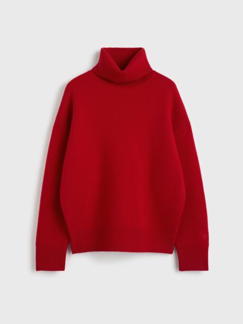 TOTEME Double-knit turtleneck poppy
