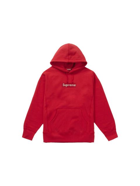 Supreme Supreme Swarovski Box Logo Hooded Sweatshirt Red