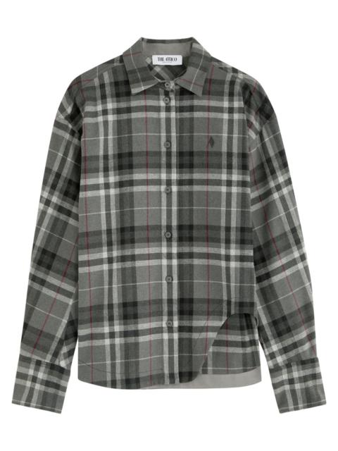 The Attico Logo Checked Cotton-blend Shirt