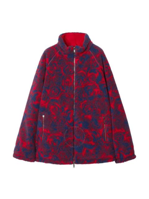 Burberry Rose-Print Fleece Reversible Jacket