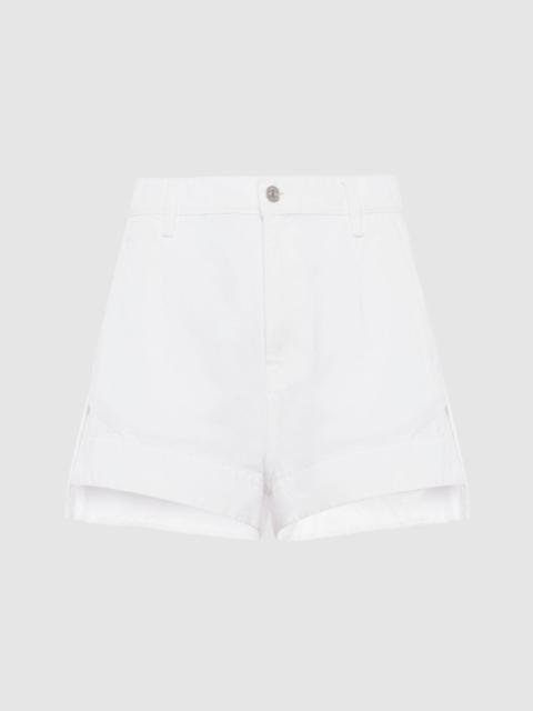 7 For All Mankind Denim Tailored Short in Brilliant White