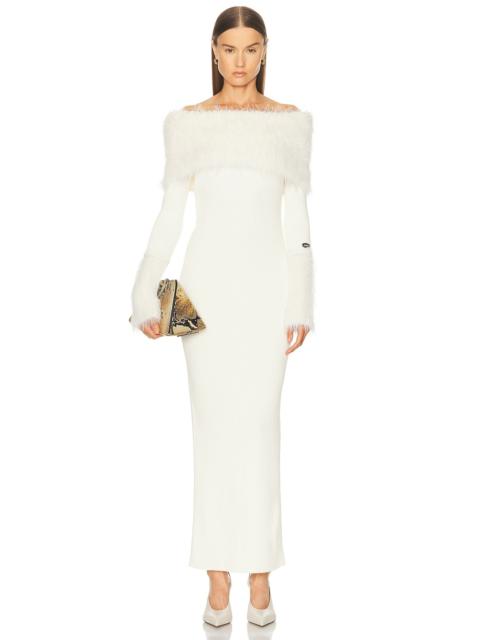 Jean Paul Gaultier Ribbed Hairy Long Dress