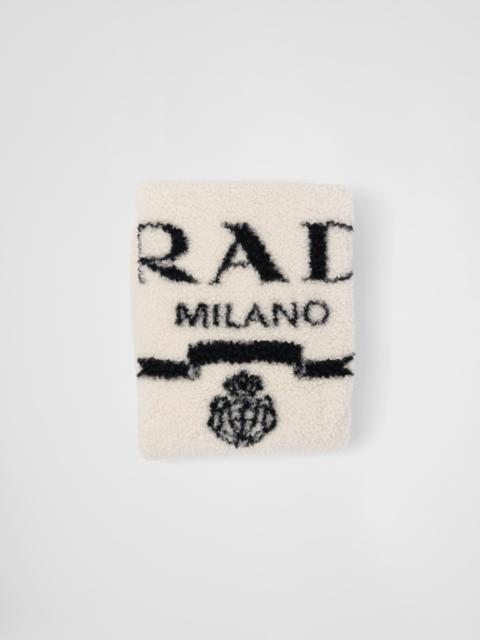 Prada Fur-effect cashmere and wool throw