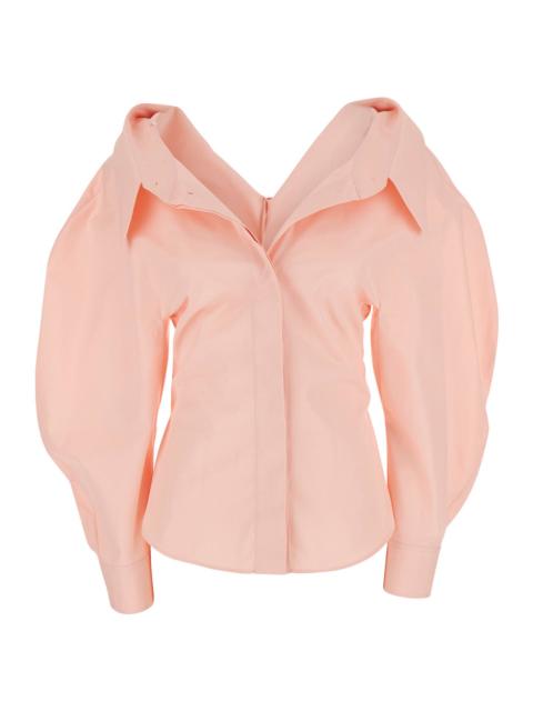 Givenchy Givenchy Women Pink Fitted Shirt With Cut-Out Design On Front And Back In Cotton For Women