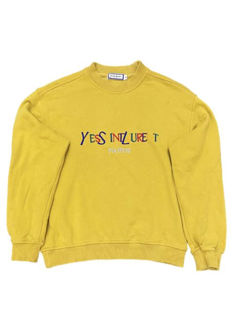 SAINT LAURENT Vintage Yves Saint Laurent Multicolour Logo Sweater