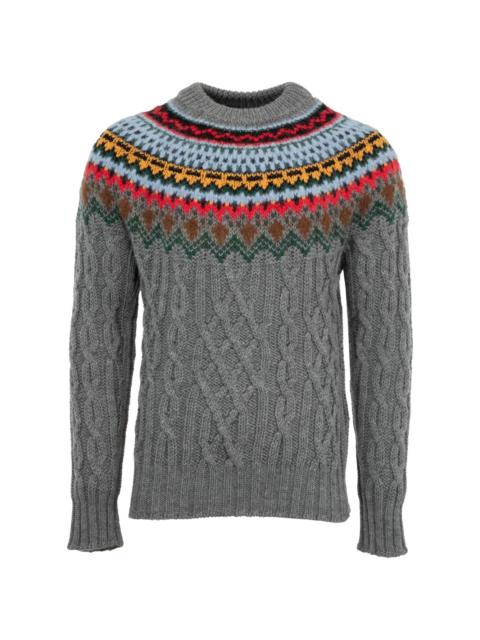 cable-knit sweater