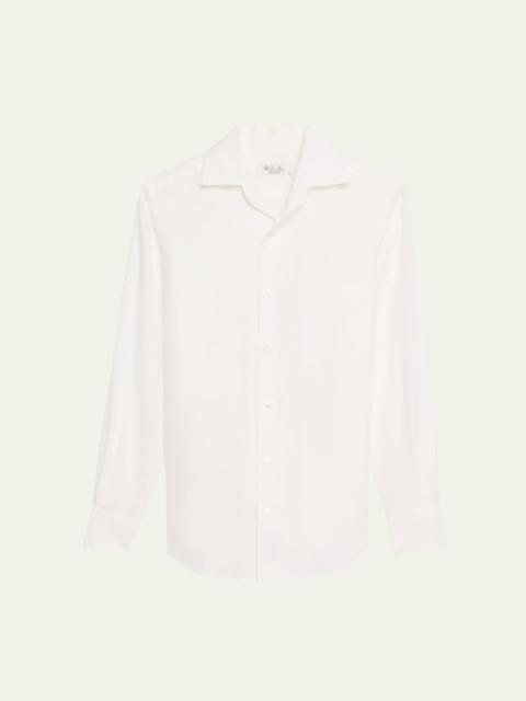 Loro Piana Andre Button Down Linen Solaire Shirt