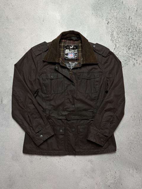 Mc.Orvis Mens Waxed Cotton Outdoor Belted WAX Jacket y2k 00s