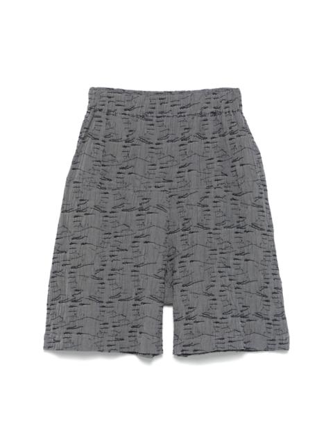 HENRIK VIBSKOV ECLIPSE SHORTS - GREY OUTLINE FINGERS