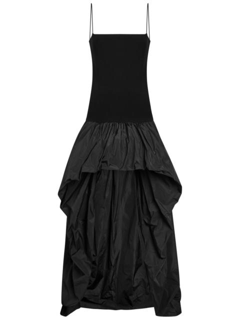 Stella McCartney Stella Mccartney Asymmetric Bubble Knit and Shell Mini Dress