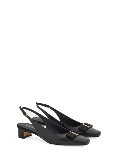FERRAGAMO FERRAGAMO Rivada Bow Slingback Pump in Nero at Nordstrom