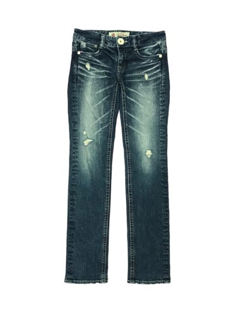 Other Designers Designer - JAPAN Y2K BRAND RUSH HOUR DISTRESSED DENIM ART JEANS