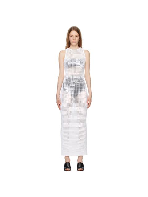 Alaïa White 3D Waffle Maxi Dress