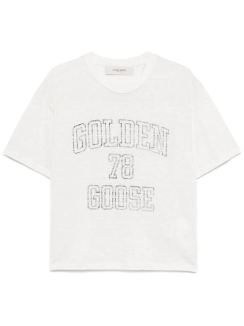 Golden Goose Women Journey Boxy Fit Linen T-Shirt