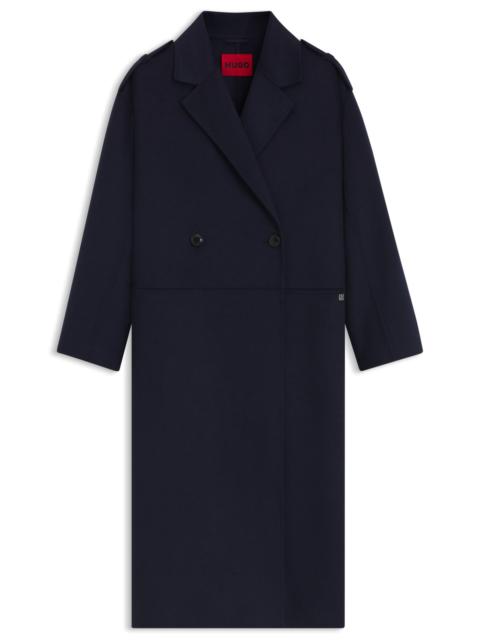 HUGO SLIM-FIT COAT WITH DOUBLE-BREASTED CLOSURE