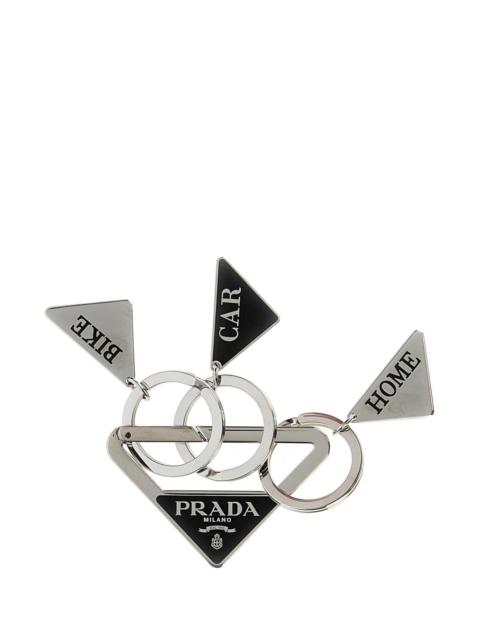 Prada Prada Men Silver Metal Keyring