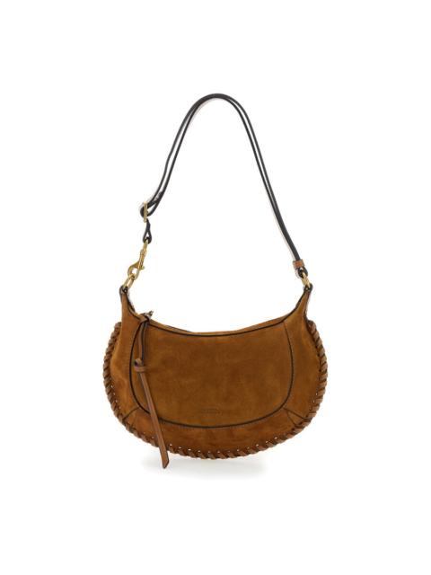 Isabel Marant Isabel Marant Oskan Moon Brown Crossbody Bag With Front Logo Print In Suede Woman