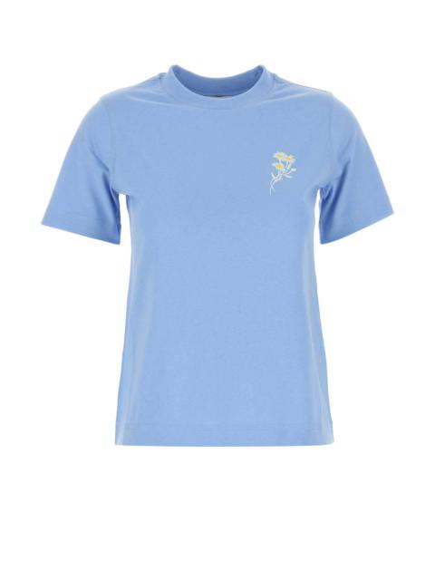 Burberry Women Cerulean Blue Cotton T-Shirt