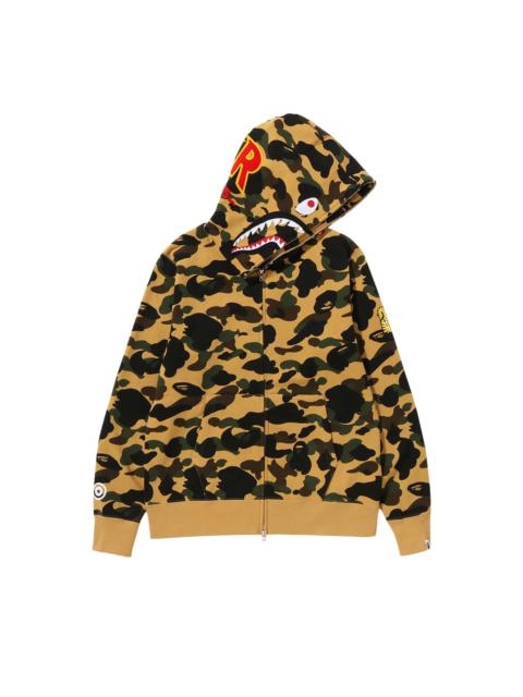 A BATHING APE® BAPE 1st Camo 2nd Shark Full Zip Hoodie 'Yellow'