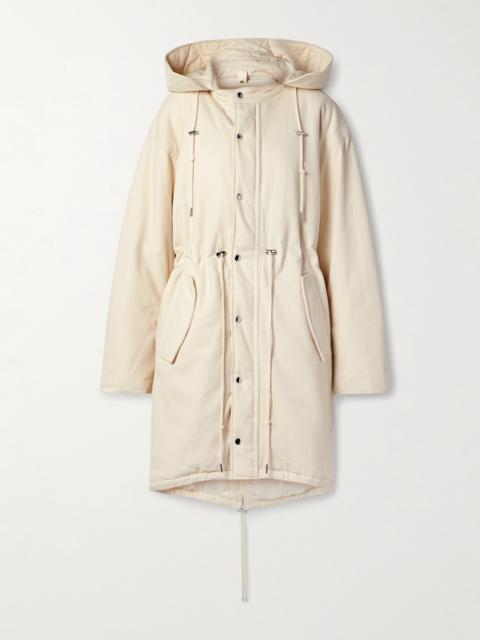 adidas Originals + Wales Bonner Coach Hooded Embroidered Brushed Recycled-twill Coat