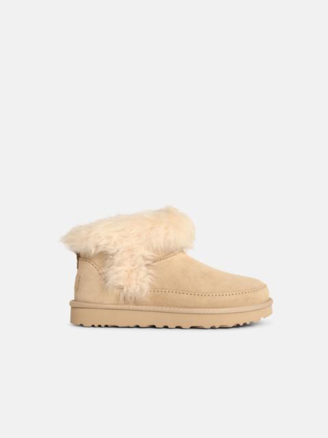 UGG 'CLASSIC ULTRA MINI CHALET' SAND SUEDE BOOTS