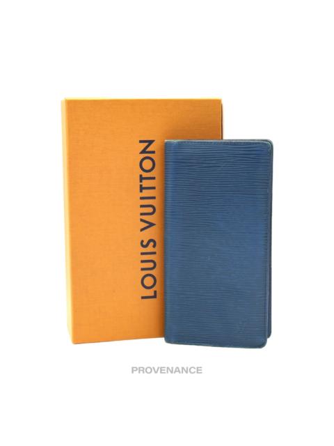 Louis Vuitton Louis Vuitton Brazza Long Wallet - Blue Epi Leather