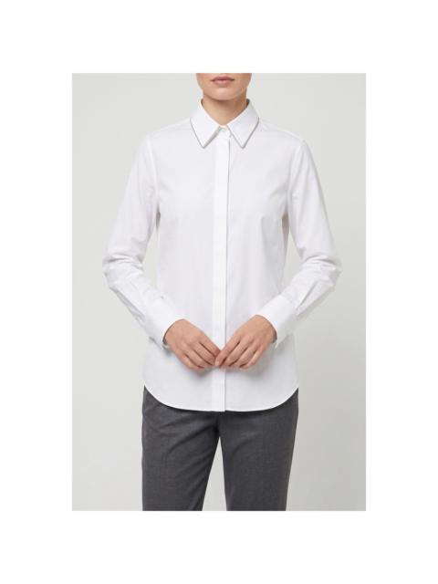 Brunello Cucinelli Brunello Cucinelli Wowhite Cotton Blend Shirt