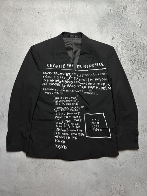 Other Designers Jean-Michel Basquiat x H&M Avant Garde Black Graphic Blazer