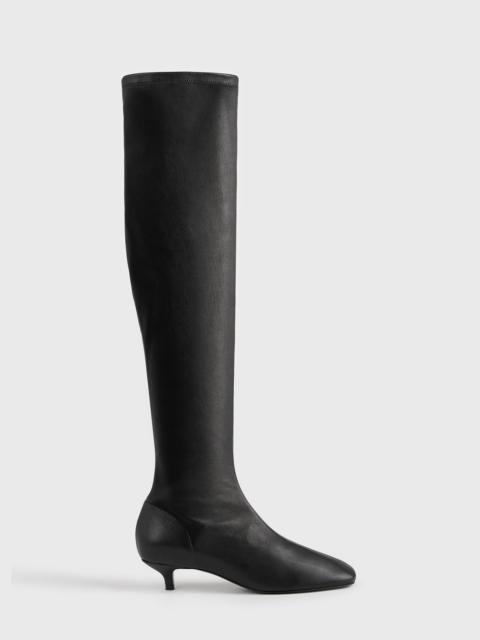 TOTEME Day nappa knee-high boots black