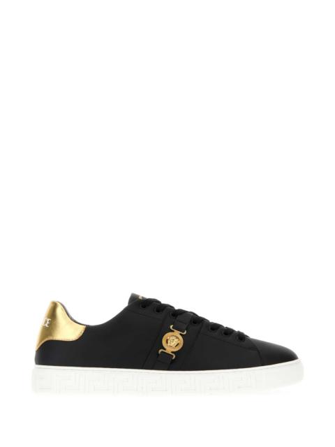 VERSACE Versace Men Black Leather Sneakers