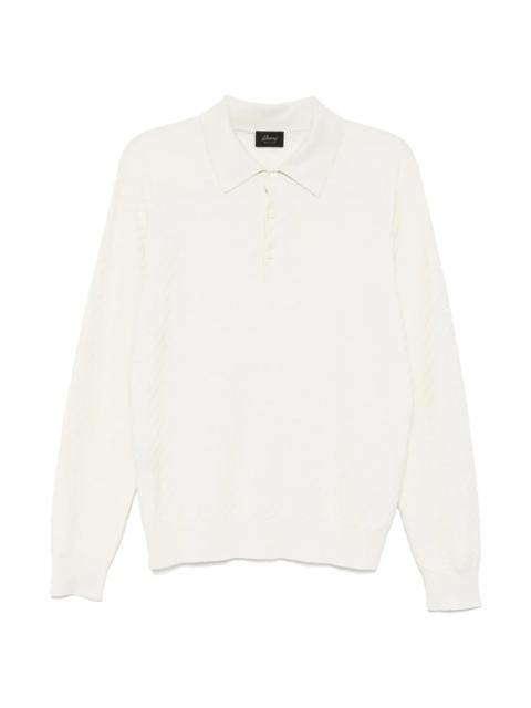 Brioni TRAMA-WEAVE POLO SHIRT