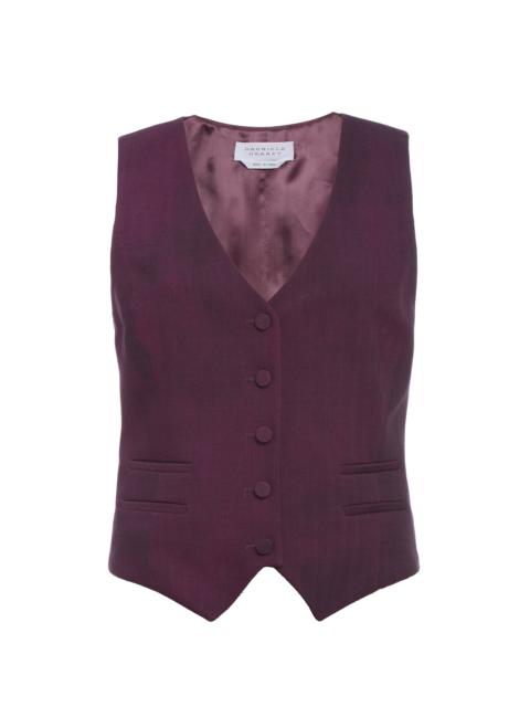 Coleridge Vest in Bordeaux Virgin Wool