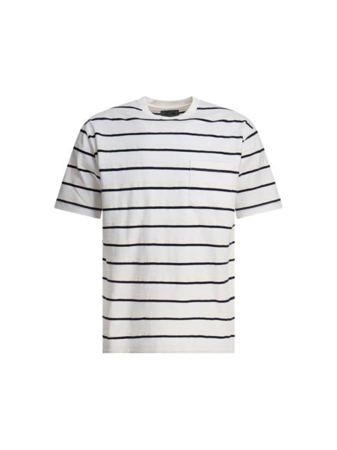 BEAMS PLUS pocket striped T-shirt