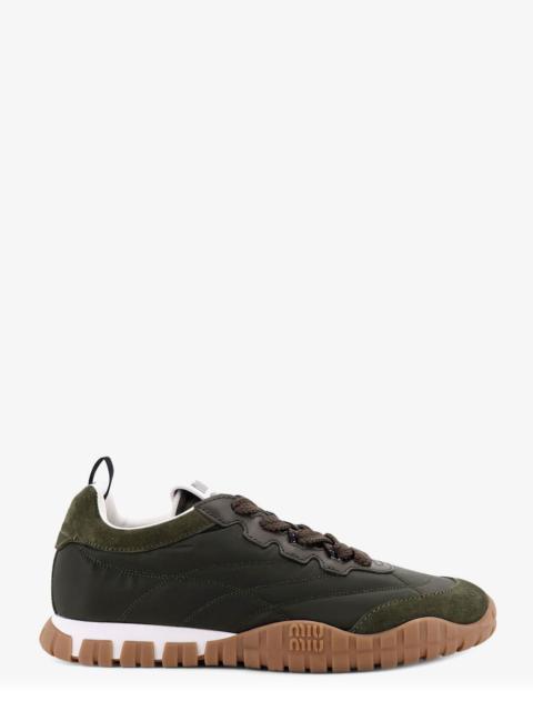 Miu Miu Technical Fabric And Suede Tyre Sneakers